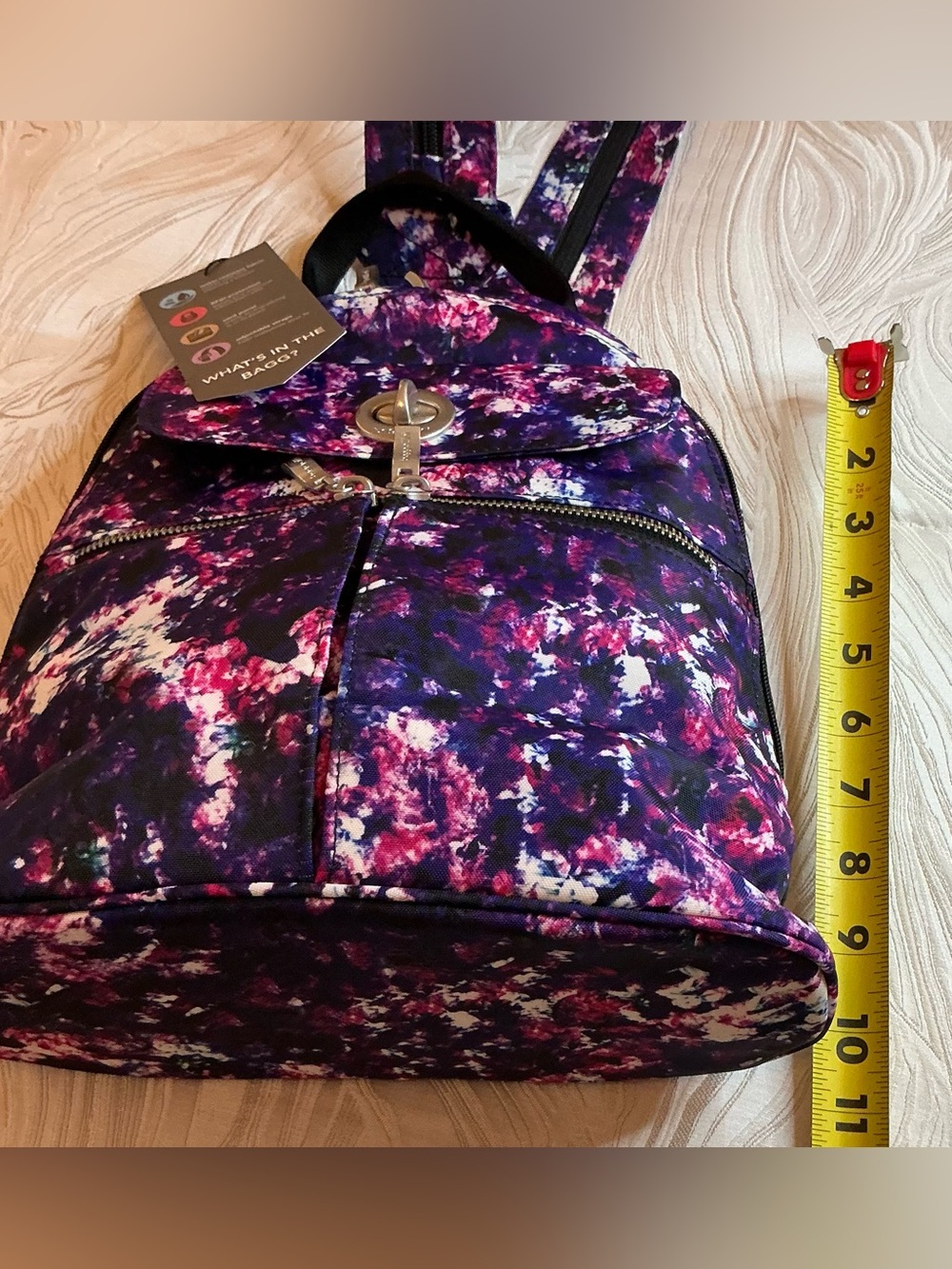 NWT BAGGALLINI  FLORAL RFID WATER RESISTANT BACKPACK - Picture 9 of 9